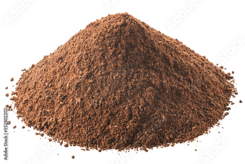 Pile of ground cinnamon powder (Cinnamomum verum bark), isolated png