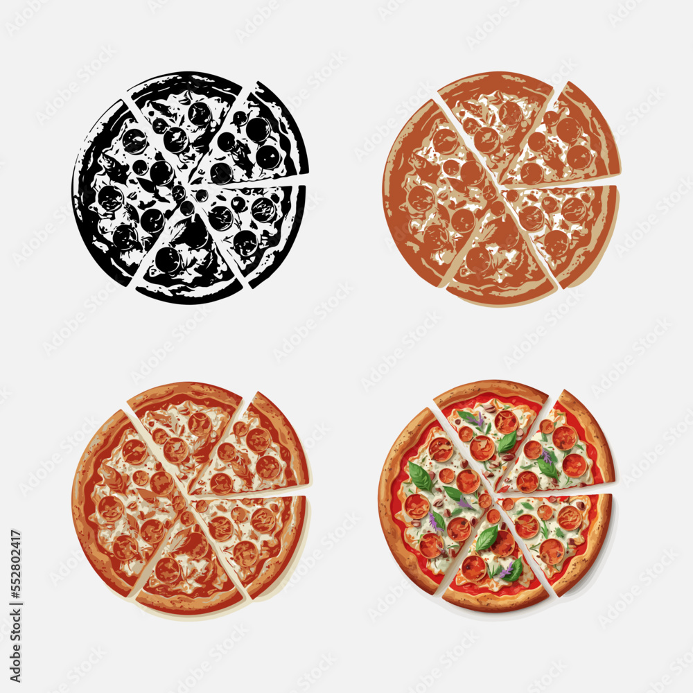 a piece of pizza logo illustration bundle a piece of pizza logo illustration bundle