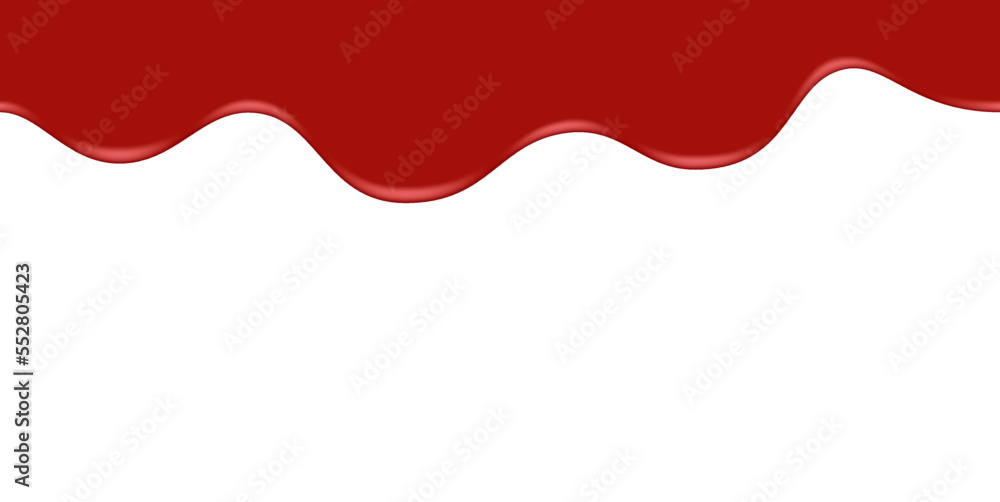 Seamless melted red substance. Red sticky liquid. Melted paint drips and flowing. Halloween blood Seamless melted red substance. Red sticky liquid. Melted paint drips and flowing. Halloween blood