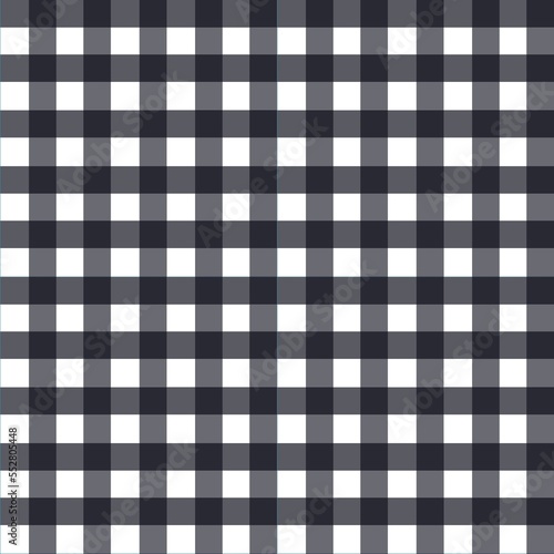 Geometric pattern seamless gingham black white 3d illustration can be used in decorative design Fashion clothes, curtains, tablecloths, gift wrapping paper