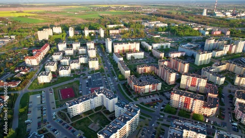 Aerial view of the city Gorzów Wlkp