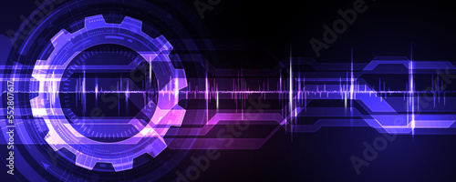 abstract background image of digital technology concept and moving spectrum