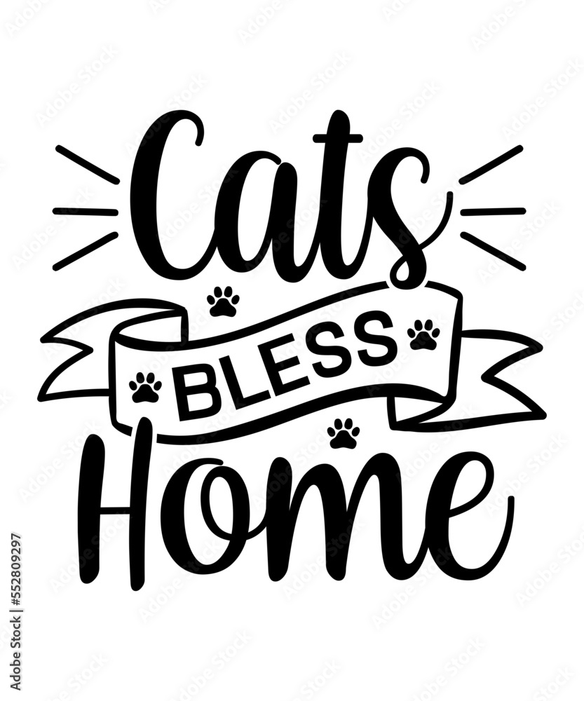 Cat Cut Files, Cat Silhouette, Cat Clipart, Cat Quote Svg, Cat Mom SVG