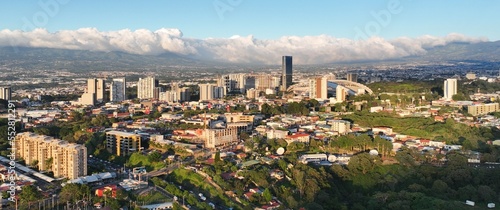 Aerial view of La Sabana Park, Costa Rica National Stadium and San Jose, Costa Rica Skyline photo