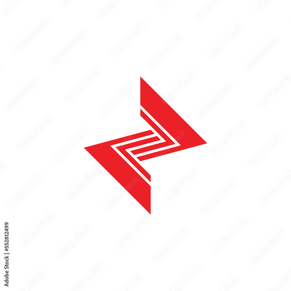 letter nz stripes geometric logo vector letter nz stripes geometric logo vector