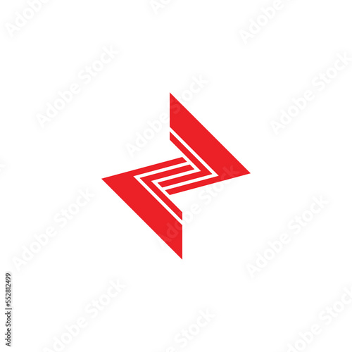 Free Download letter nz stripes geometric logo vector - GFXLoad