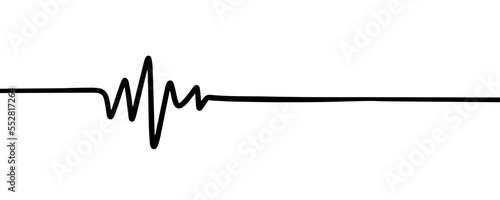 Heart rate line art banner background design vector. 