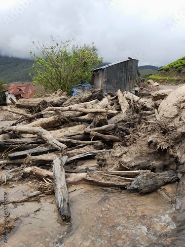 landslide destruction