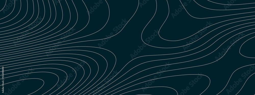 The stylized colorful abstract topographic map with lines and circles background.  Abstract topographic contours map background. Topographic map patterns, topography line map.