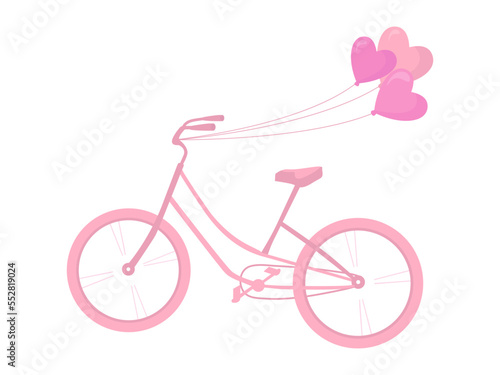 bike with hearts