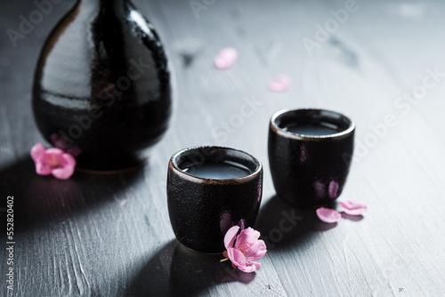 Traditional Japanese sake as an ancient tradition.