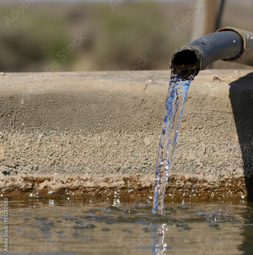 Lifegiving water from a borehole on a remote farm in the Northern Cape, South Africa