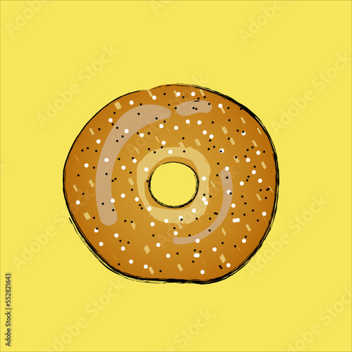 illustration of a donut
