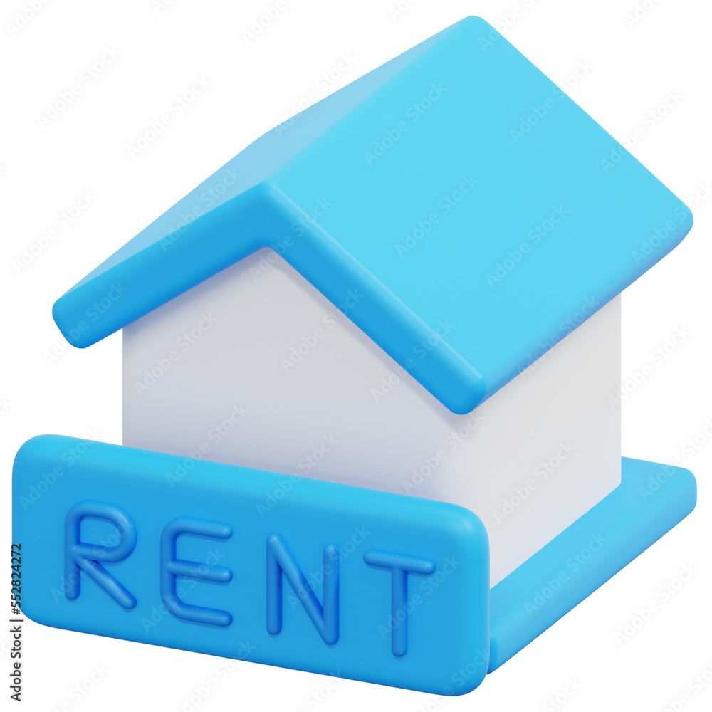 rent 3d render icon illustration rent 3d render icon illustration