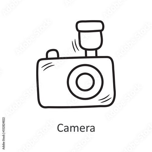 Camera vector outline Icon Design illustration. New Year Symbol on White background EPS 10 File