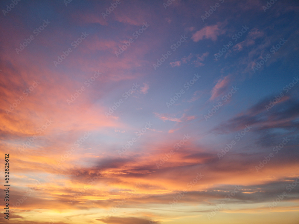 Colorful clouds in the sky at sunset. Colorful clouds in the sky at sunset.