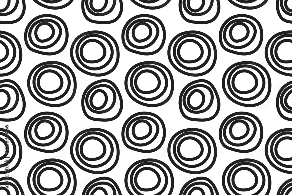 Seamless pattern with spiral circles in vector Seamless pattern with spiral circles in vector
