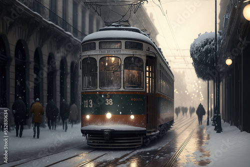 Generative AI : a tram in Lisbon city