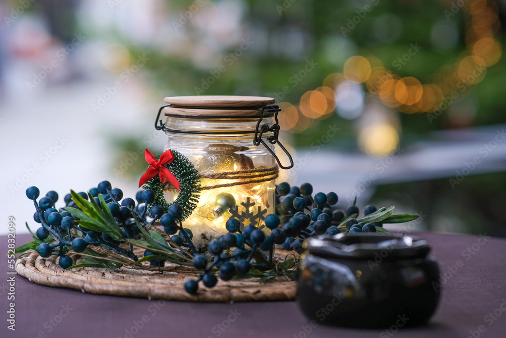 2 Rattan-Geschenke Mit LED-Lichterkette – Weihnachtsdekoration, Batteriebetrieben, Warmweiß