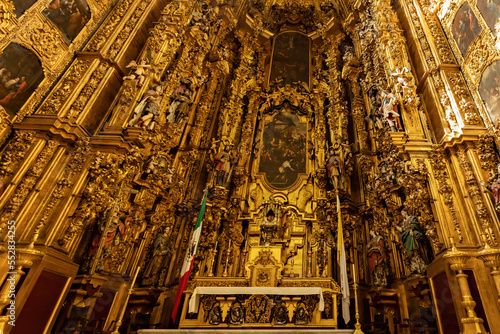 Mexico City Metropolitan Cathedral interior details, Mexico photo