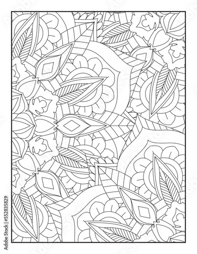 Floral Coloring Pages, Mandala Coloring Page For Adult 