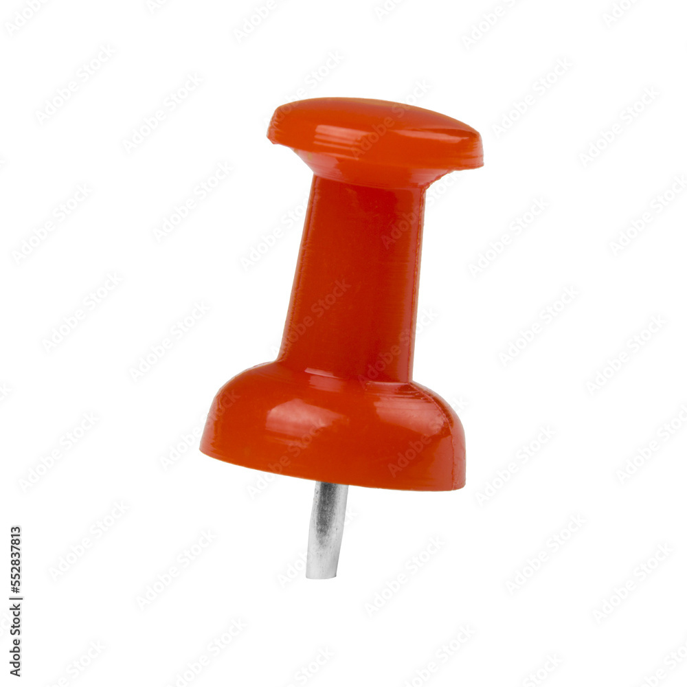 Red push pin, PNG clipart isolated on transparent background Red push pin, PNG clipart isolated on transparent background