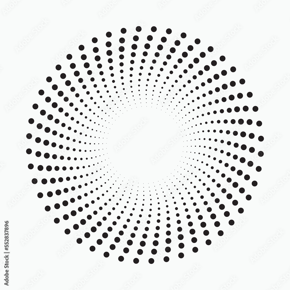 Abstract dotted circles. Halftone dots in circular form. Vector logo. Design element for various purposes. Abstract dotted circles. Halftone dots in circular form. Vector logo. Design element for various purposes.