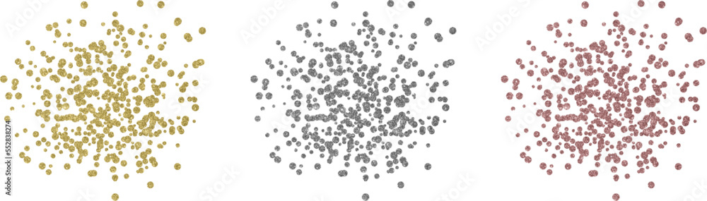Golden, rose gold and silver confetti round shapes
Golden, rose gold and silver confetti round shapes