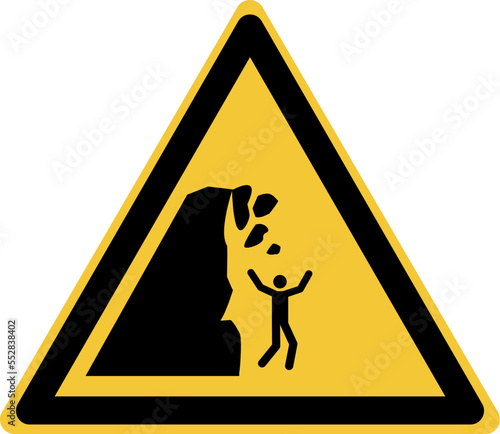 ISO 7010 W053 Warning; Unstable cliff