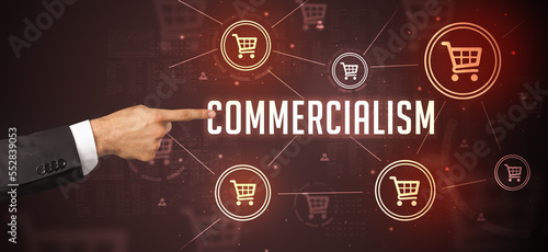 Close-Up of cropped hand pointing