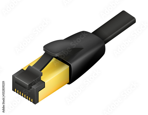 lan plug for internet transmission vector illustration