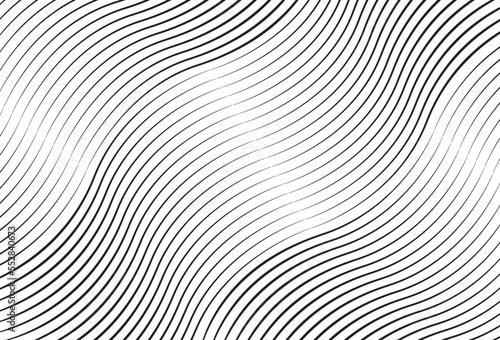 elegant minimalist background of black thin wavy lines on white background