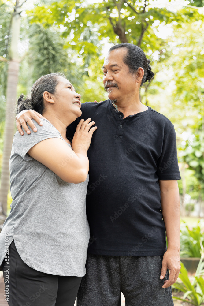 lovely old wife hugging her senior husband with togetherness skinship, concept image of old age couple, family relationship, long lasting marriage life lovely old wife hugging her senior husband with togetherness skinship, concept image of old age couple, family relationship, long lasting marriage life