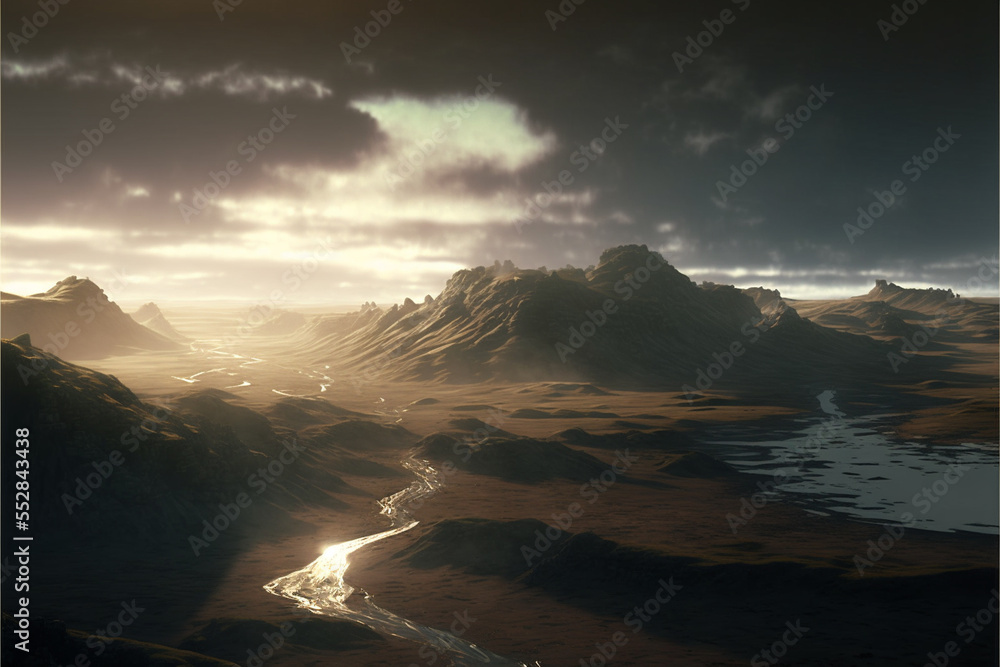 Fototapeta premium sunset on the mountains