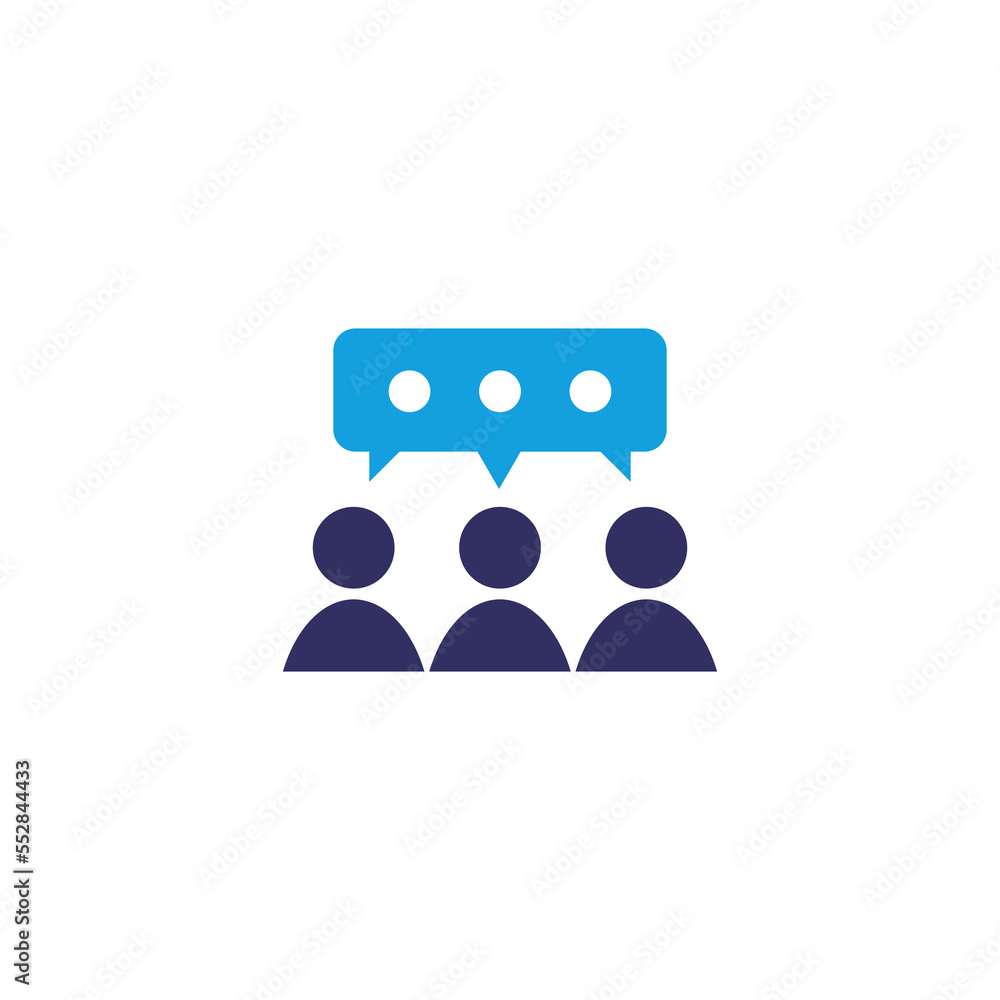 Talking, message and people discuss icon Talking, message and people discuss icon