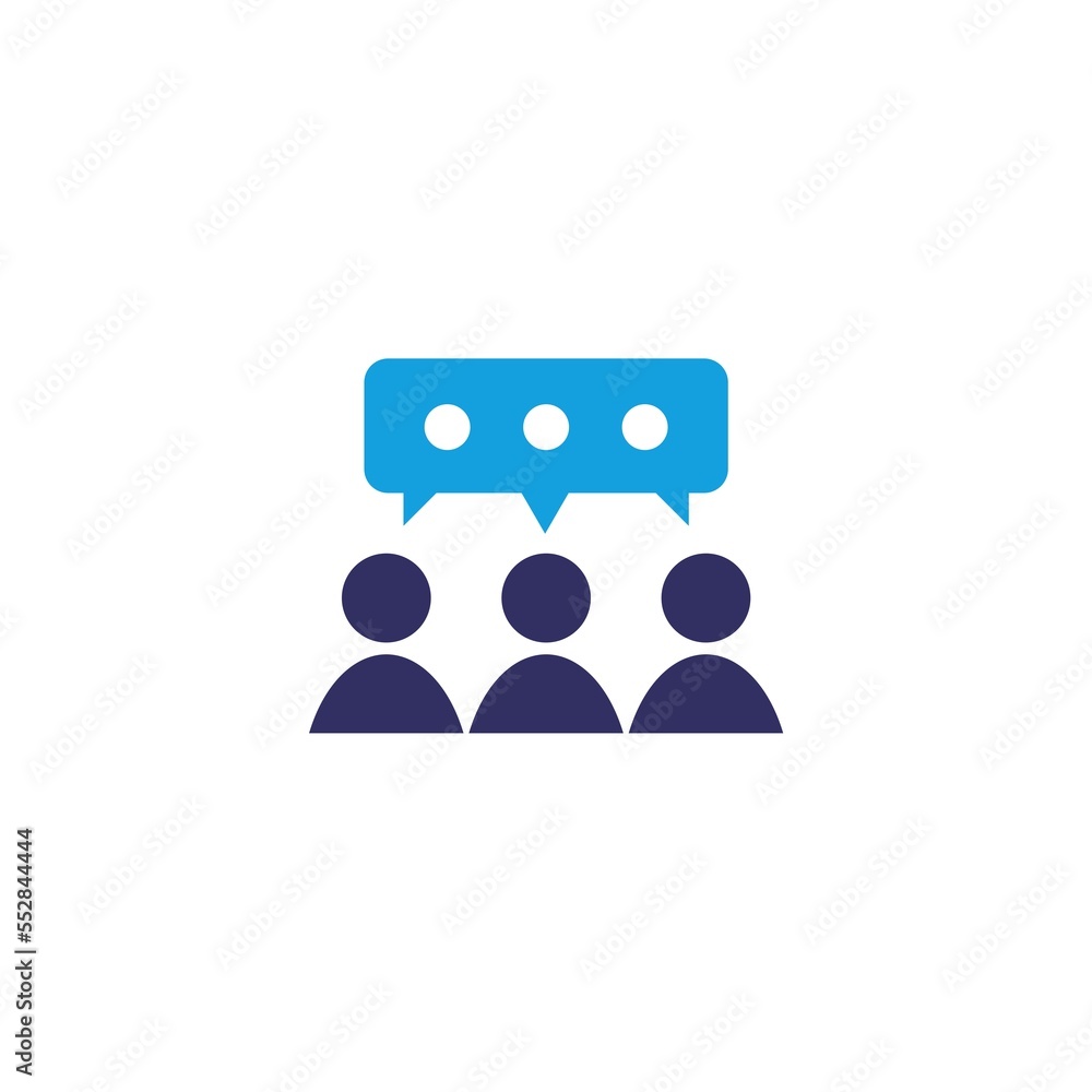 Talking, message and people discuss icon Talking, message and people discuss icon