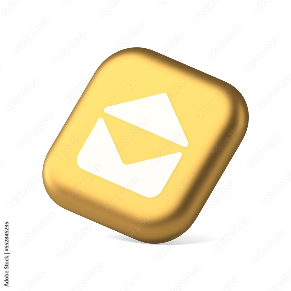 Email open envelope letter received incoming message button symbol application website icon 3d rendering Email open envelope letter received incoming message button symbol application website icon 3d rendering