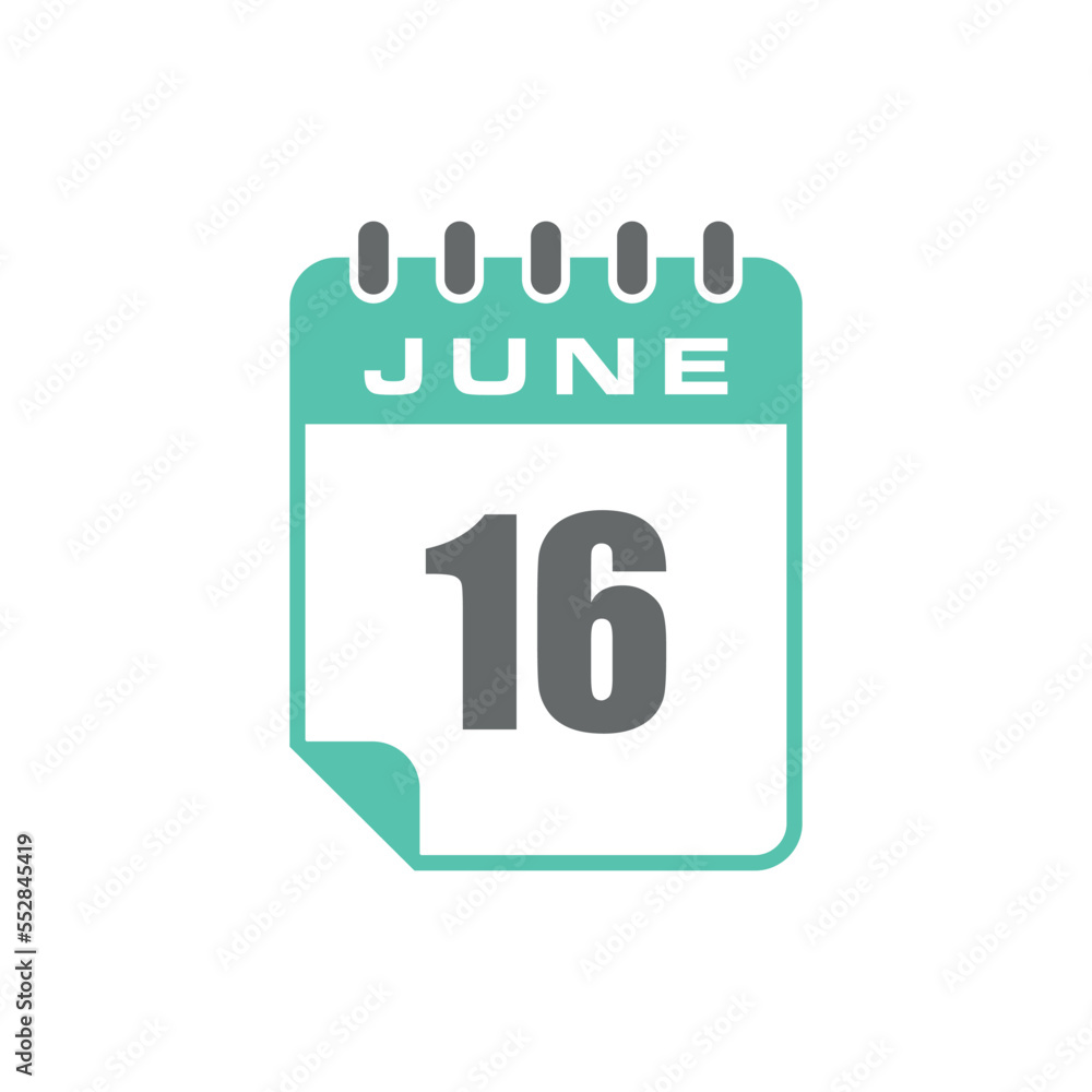 June Calendar Icon Vector Template June Calendar Icon Vector Template