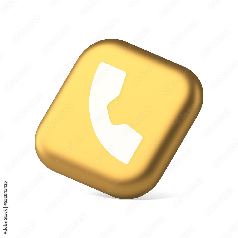 Phone call contact voice communication button web application design symbol application website icon 3d rendering Phone call contact voice communication button web application design symbol application website icon 3d rendering
