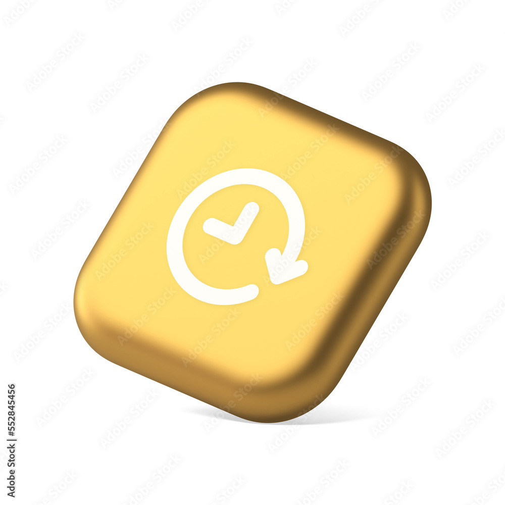 Clock in circle arrow button time countdown deadline chronometer symbol application website icon 3d rendering Clock in circle arrow button time countdown deadline chronometer symbol application website icon 3d rendering