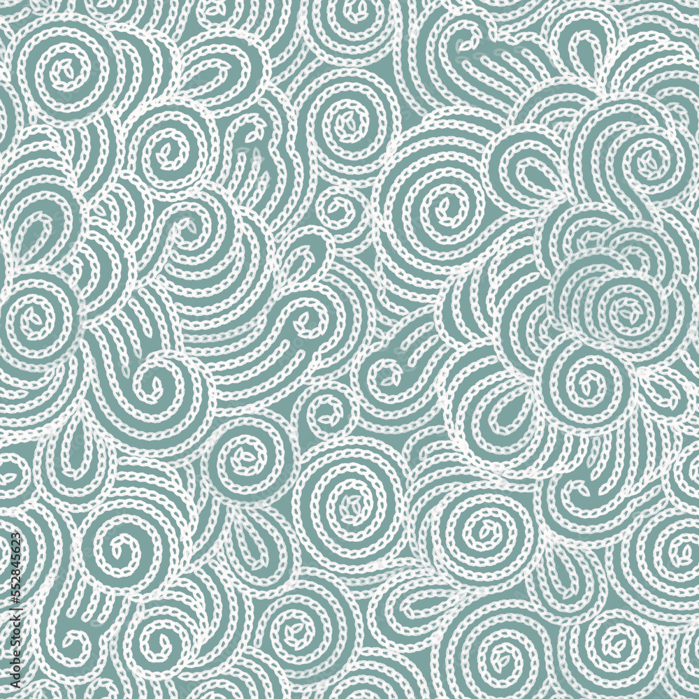 Seamless embroidered pattern. Wavy background. Handmade, hobby, sewing, DIY. Seamless embroidered pattern. Wavy background. Handmade, hobby, sewing, DIY.