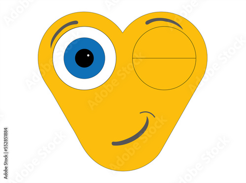 Zdjęcie przedstawiające wizualizację ludzkiej twarzy. Jest ona koloru żółtego z dużymi oczami. Twarz wyraża silne uczucia o czym świadczy ułożnie oczu, brwi i ust.