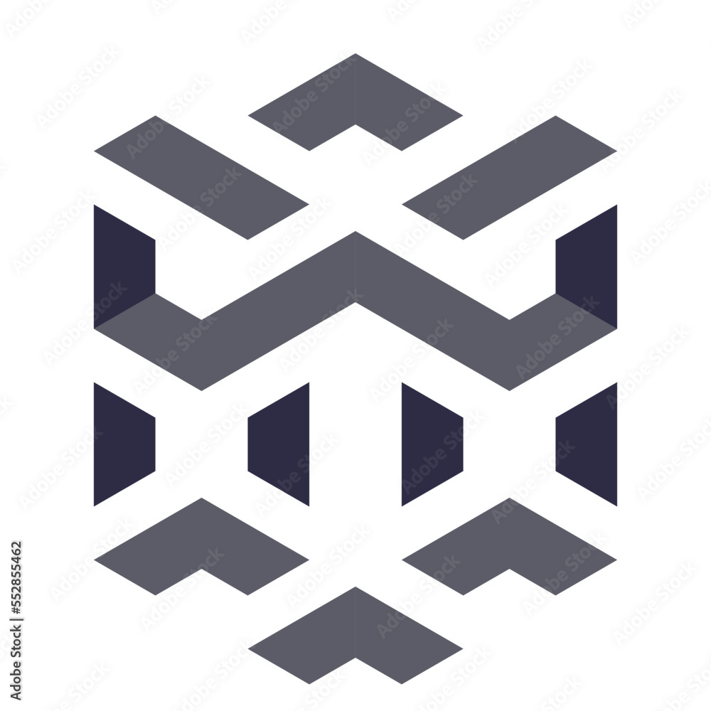 Hexagonal Packed Triangles 3d illusion abstract illustration Hexagonal Packed Triangles 3d illusion abstract illustration