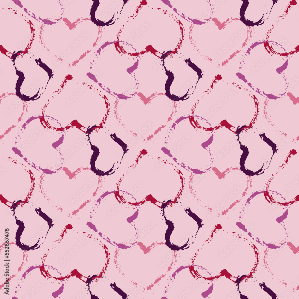 Seamless vector pattern with hand drawn doodle hearts. Texture for wrapping paper, postcards for Valentine's Day, wedding Seamless vector pattern with hand drawn doodle hearts. Texture for wrapping paper, postcards for Valentine's Day, wedding