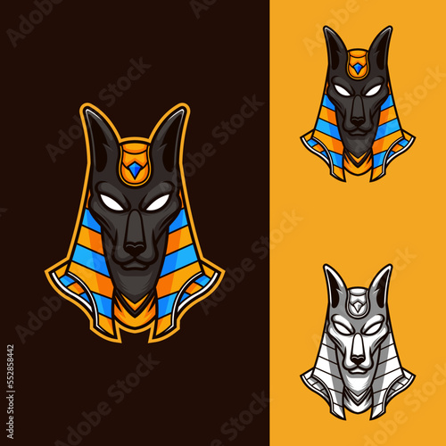 Anubis Cartoon Illustration for E-sport logo