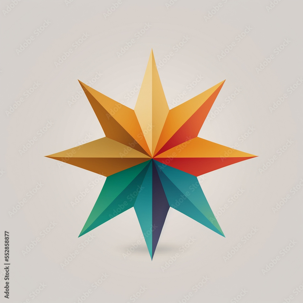 Fototapeta premium colorful star on a white background
