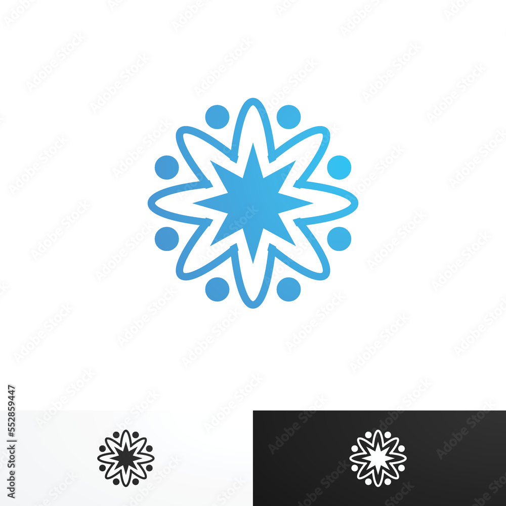 clean and modern association Logo template. Created using Adobe Illustrator software