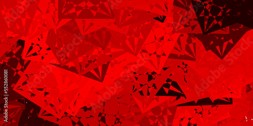Dark Red, Yellow vector pattern with polygonal shapes.