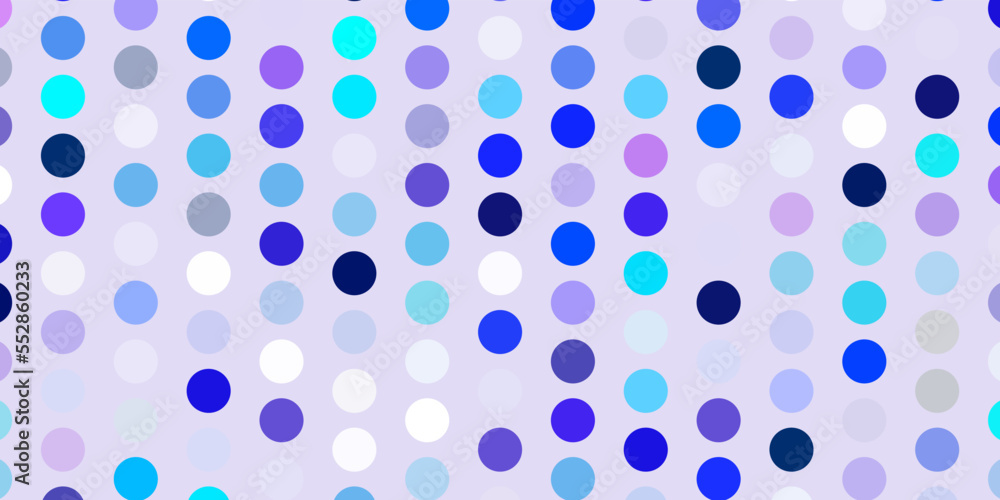 Light pink, blue vector texture with disks.