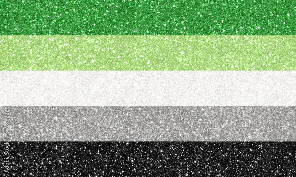 Fototapeta premium All-over Glitter Aromantic Flag